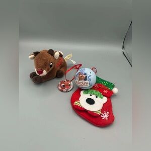 Rudolph Christmas Ornament and Stocking Set